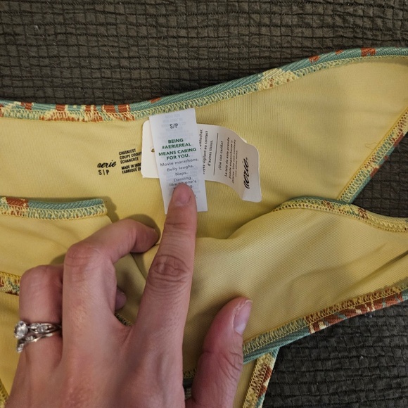 Aerie Floral Swimsuit Jade/Yellow - Picture 5 of 6